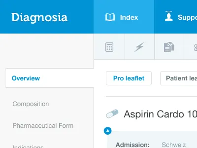 version 2 blue clean data drug app green icons information interface library ui user interface white
