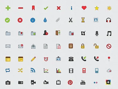 Mini User Interface Icons colour iconography icons ui user interface