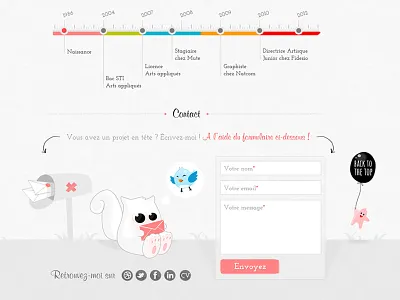 Portfolio-contact contact grey illustration portfolio timeline webdesign