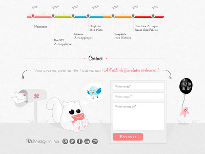 Portfolio-contact contact grey illustration portfolio timeline webdesign