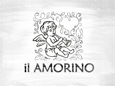 il Amorino angel logo sketch