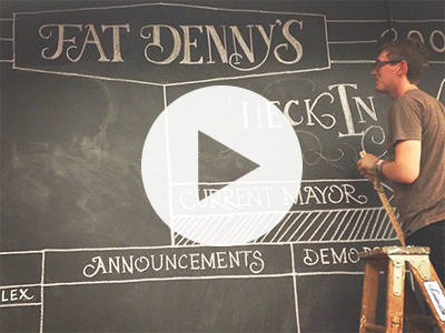 Chalk Wall Time-lapse chalk foursquare hand drawn time lapse typography video vimeo