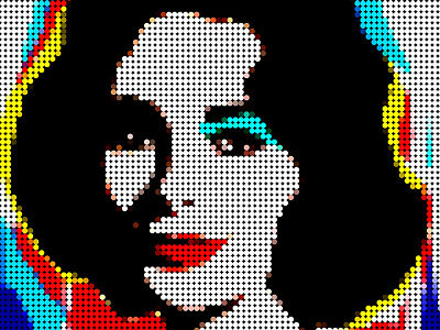 elizabeth taylor digital pixel popart portrait poster retro