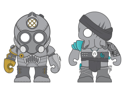 Rivals toys cog diver eyepatch mask nautilus rivals steampunk tattoo toys urban vinyl