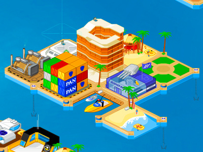 Commercial Zone flash game isometric