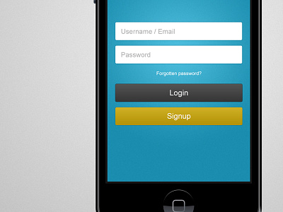 iPhone Login application iphone iphone app login signup