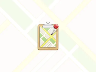 Unused Map Icon clipboard icon illustration javin ladish map pin wood