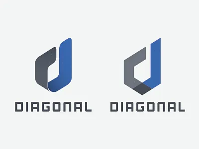Diagonal Logo blue diagonal fold logo square triangle