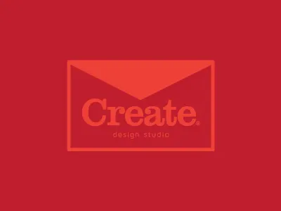 Create3 brand create graphic design logo mark red