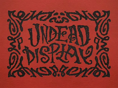 Undead Display halloween hand drawn lettering typography undead