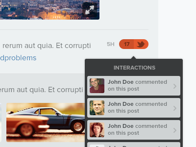 Notifications By Post responsive ui ux web design