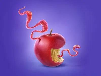 I love Apple apple illustration imac ios krol krolone machintosh worm