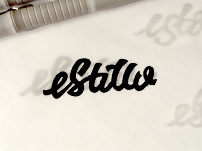 Estillo Sketch font hand lettering lettering letters logo logotype typography