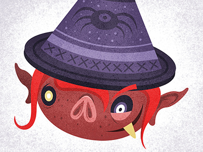 Paniche pig red hair strange witch