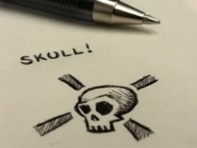 SKULL illustration sketch skull