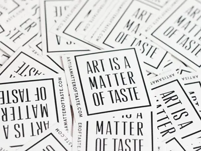AIAMOT sticker art is a matter of taste blog branding fashion lisa brandstaetter logo sticker typography