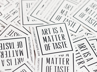 AIAMOT sticker art is a matter of taste blog branding fashion lisa brandstaetter logo sticker typography