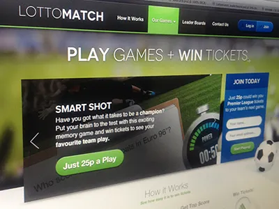 Home Screen For Football Tickets Website blue blurred background button clean digital football games gradient green header log in screen sports ui ux web website