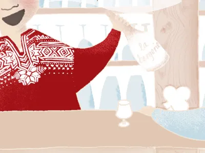 la bergerie alpine illustration winter