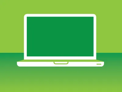 Computing computer green icon illustration laptop