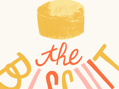 The Biscuit baby announcement biscuit illustration typography