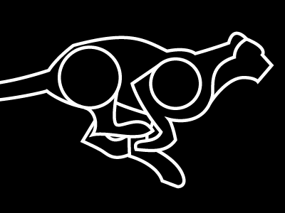 Cheetah linework WIP bw cat cheetah line linework logo minimal simple