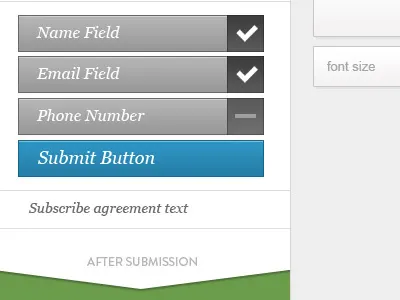 Form editor UI editor fields form submission