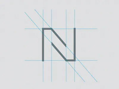 Self Promo Logo Concept branding clean geometric grey lines logo minimalist n type typography