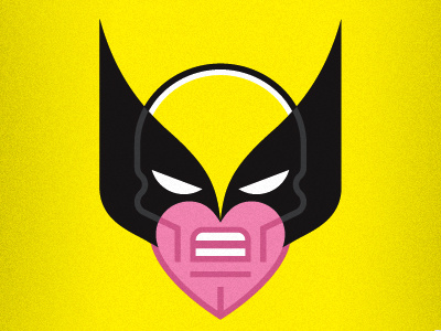 Everyone loves Wolverine heart marvel mask skull super hero wolverine x men