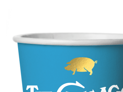 Piggy branding cup pig