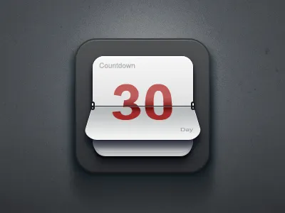 Countdown app application calendar china clock countdown flip icon ios iphone logo paco