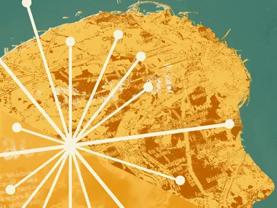 Full Time Internet burst collage lines mask