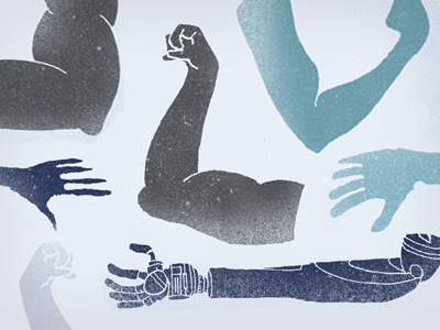 Dreams of Arms arms hand drawn robot