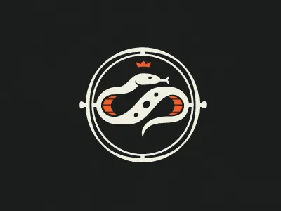 S I N animal app bible circle crown logo silver sin snake tail tongue