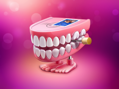 Walking teeth illustration artua chattering teeth icon illustration teeth walking teeth