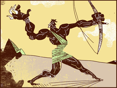 The Archer archer colour concept digital drawing gesture greek illustration photoshop