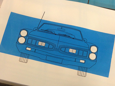 Screenprinting Results car illustration illustrator print printing screenprinting vector