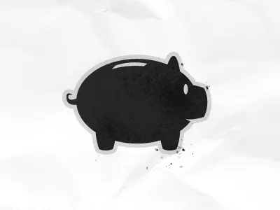 Piggy Bank icon logo pig