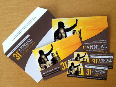 31st Annual MLK Invitation Package invitation martin luther king jr. mlk silhouette