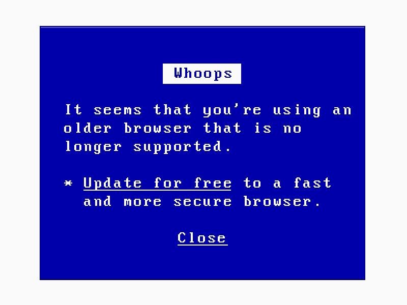 IE legacy warning animated blue death error explorer gif ie internet legacy screen update warning whoops windows