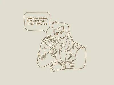 Donut know 1950 cartoon dount funny graphic design handsome illustration illustrator man vector