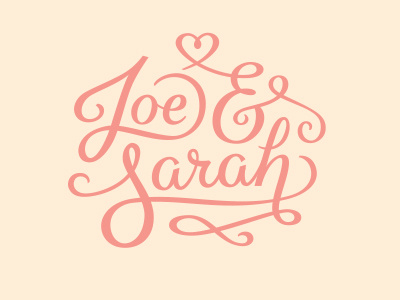 Joe & Sarah v2 lettering wedding