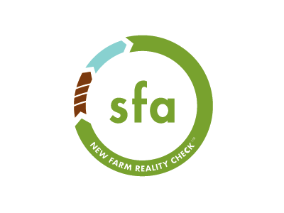 SFA: New Farm Reality Check arrow farming logo mn sfa sustainable