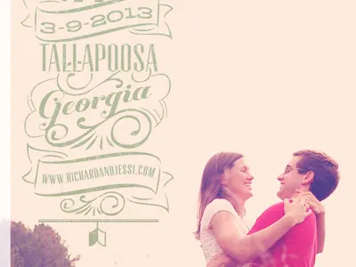 Save the Dates date engagement ornament photography save script the wedding