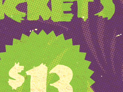 Frankenfest green halftone halloween purple