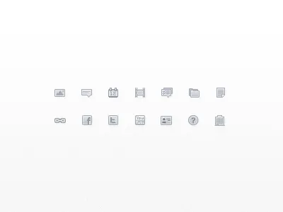 16x16 Icon set 16x16 icon set social media tiny