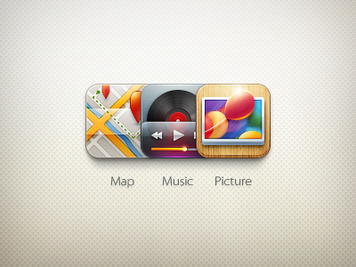 Icons icon map mobile music pic ui