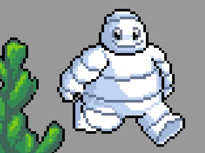 Bibendum pixel bibendum illustration pixel pixel art
