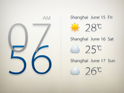 Time & Weather sun time ui weather widget