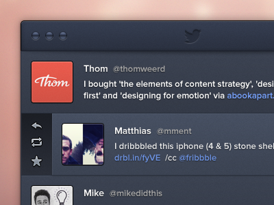 Darth Twitter app application avatar blue dark darth elliot favourite icon interface mac reply retweet twitter ui user